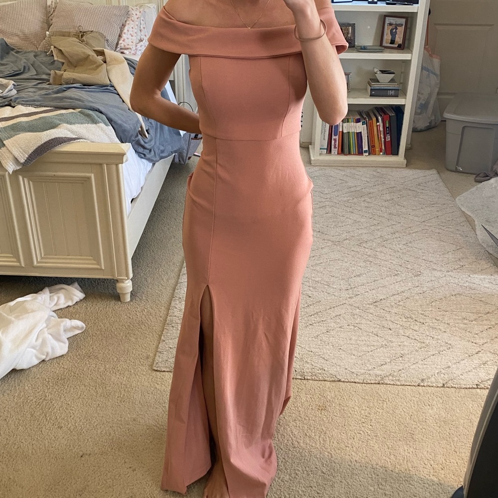 Lulus off the shoulder maxi dress mauve XS worn once